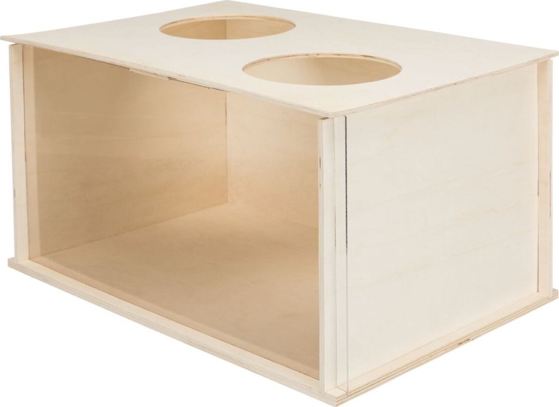 TRIXIE Box na norování pro králíky, 58 x 30 x 38 cm, dřevo/akryl