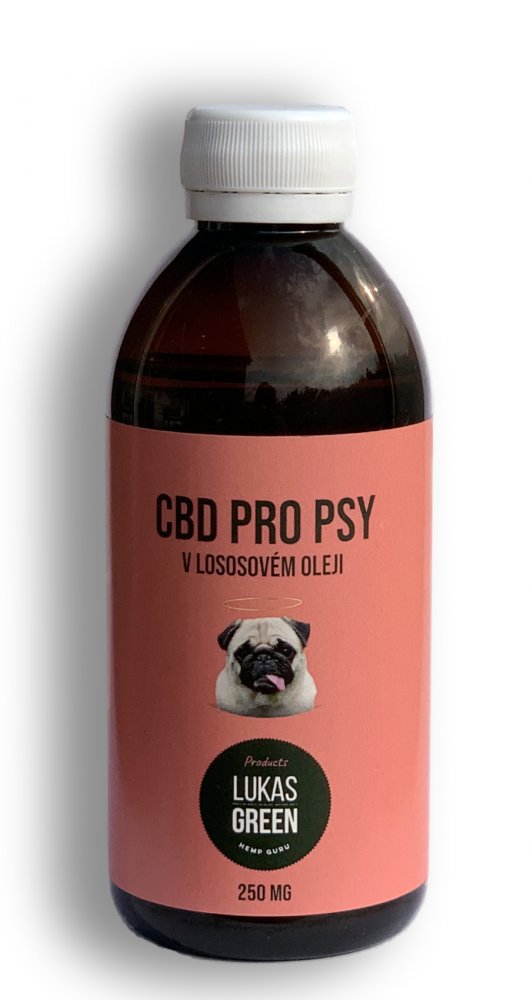 Lukas Green CBD pro psy v lososovém oleji, 250 ml