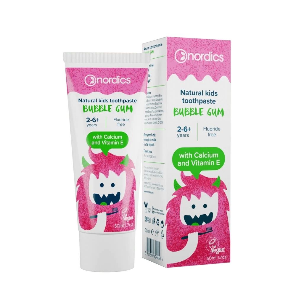 Nordics oral care Dětská přírodní Zubní pasta Bubble Gum NORDICS 50 ml