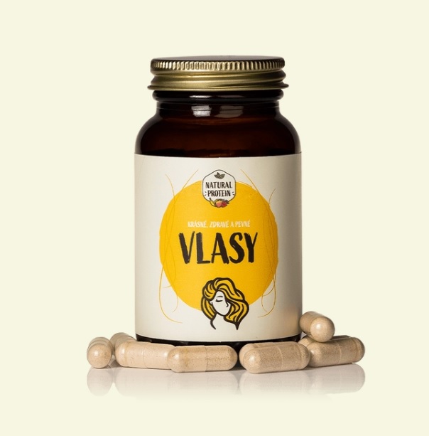 Natural Protein Krásné vlasy, Natural Protein, 60 kapslí