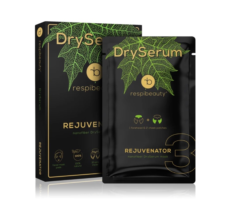 Dry Serum Respibeauty REJUVENATOR ve formě masky, 10ks