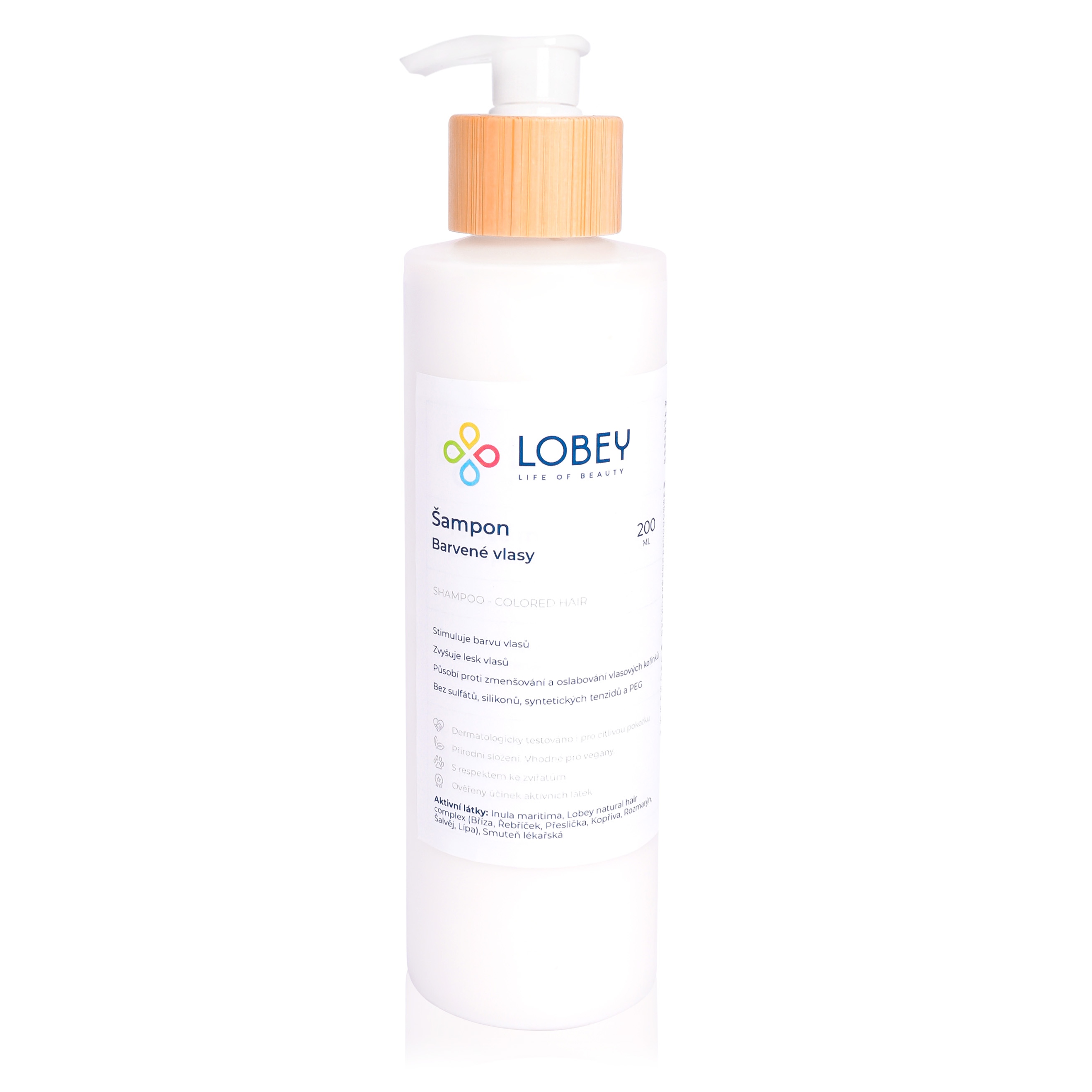 LOBEY Šampon na barvené vlasy 200 ml