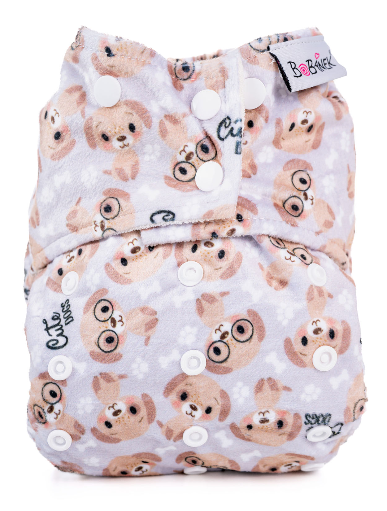 Bobánek Kapsová extra jemná AIO plenka bambusová Premium patentky - Cute dogs