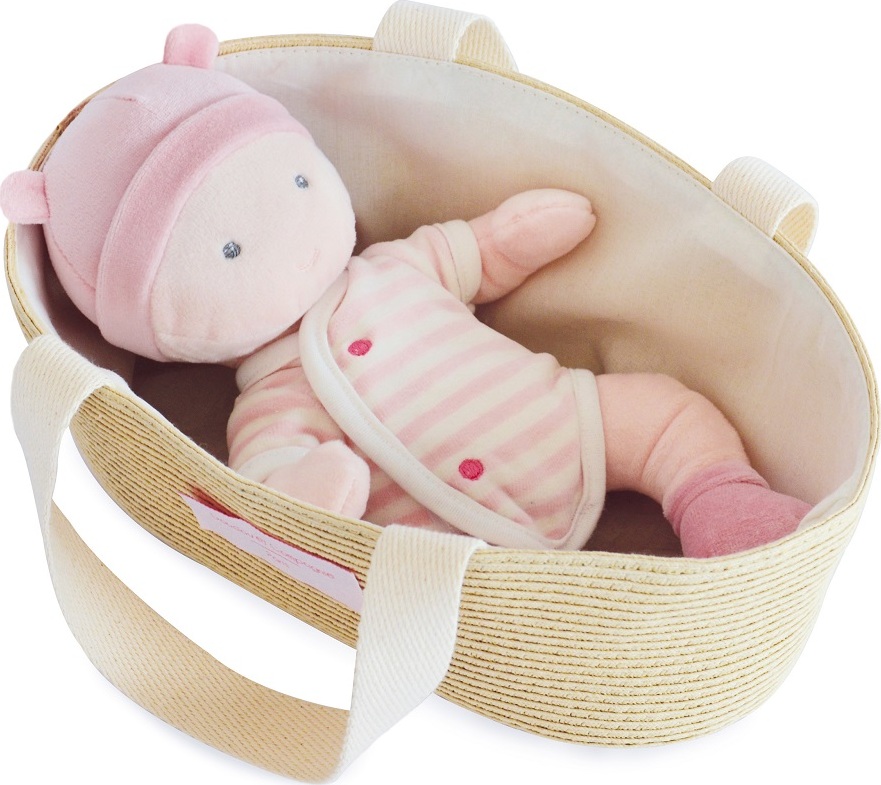 Doudou Jolijou Panenka Pola v tašce do kočárku 28 cm