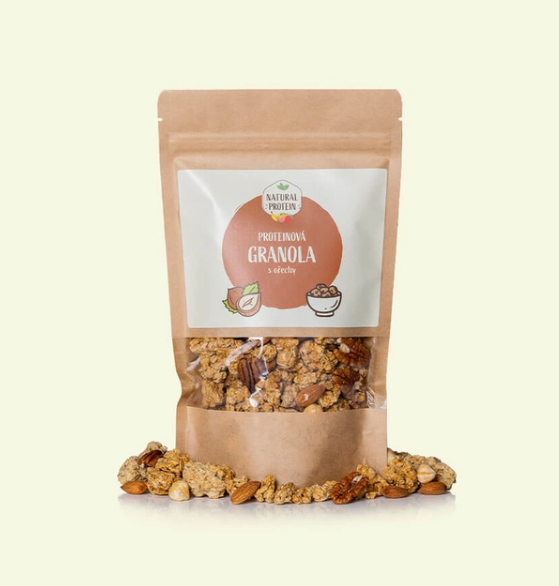 Natural Protein Proteinová granola - ořechová, 250g