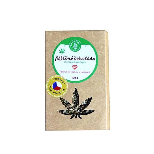 Zelená Země Mléčná čokoláda s konopným semínkem 100g