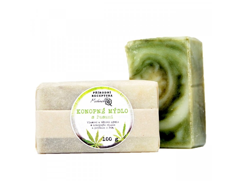 Medarek Vlasové a tělové konopné mýdlo s řasami Hmotnost: 100 g
