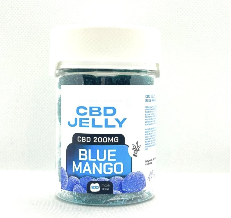CZECHCBD CBD Jelly 200 mg - modré mango, 20 ks