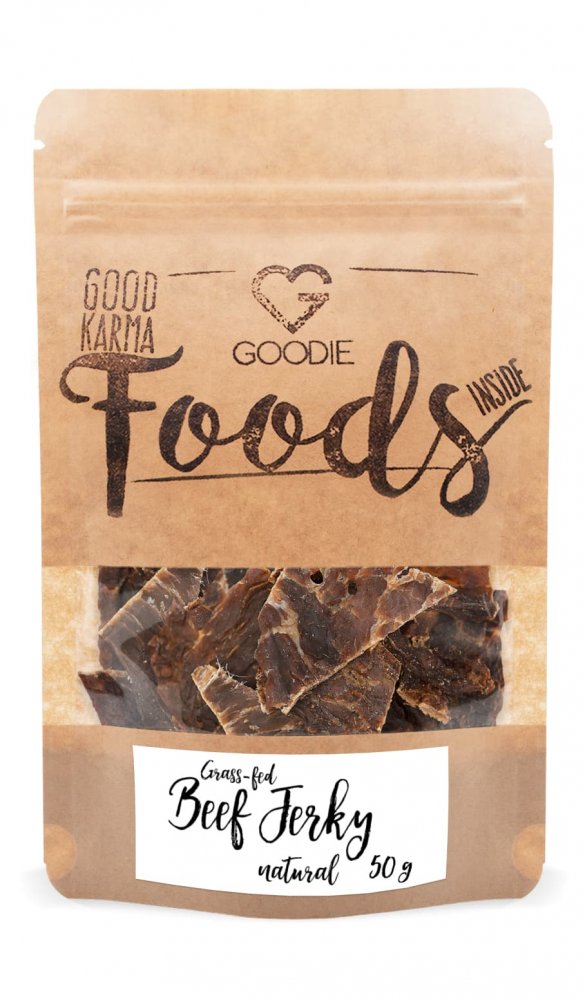Goodie Grass-fed sušené hovězí maso - Jerky - Natural 50 g