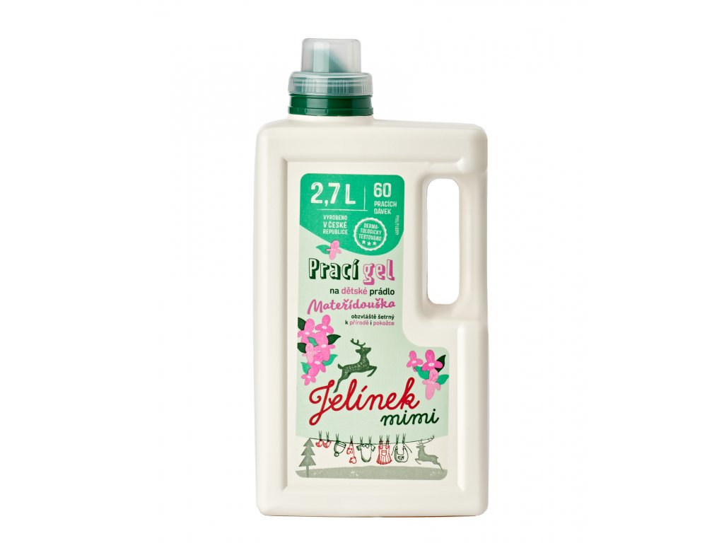 Jelen Jelínek mimi Prací gel na dětské prádlo mateřídouška, 2,7l