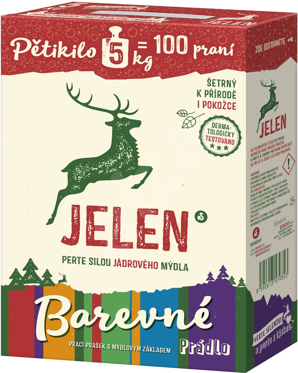 Jelen Prací prášek na barevné prádlo, 5kg