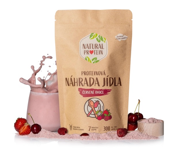 Natural Protein Náhrada jídla- červené ovoce, 350g