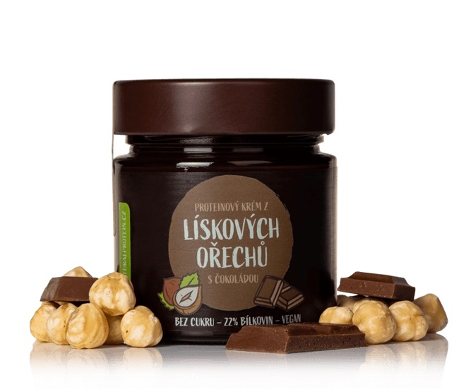 Natural Protein Lískooříškový krém s čokoládou, 250g