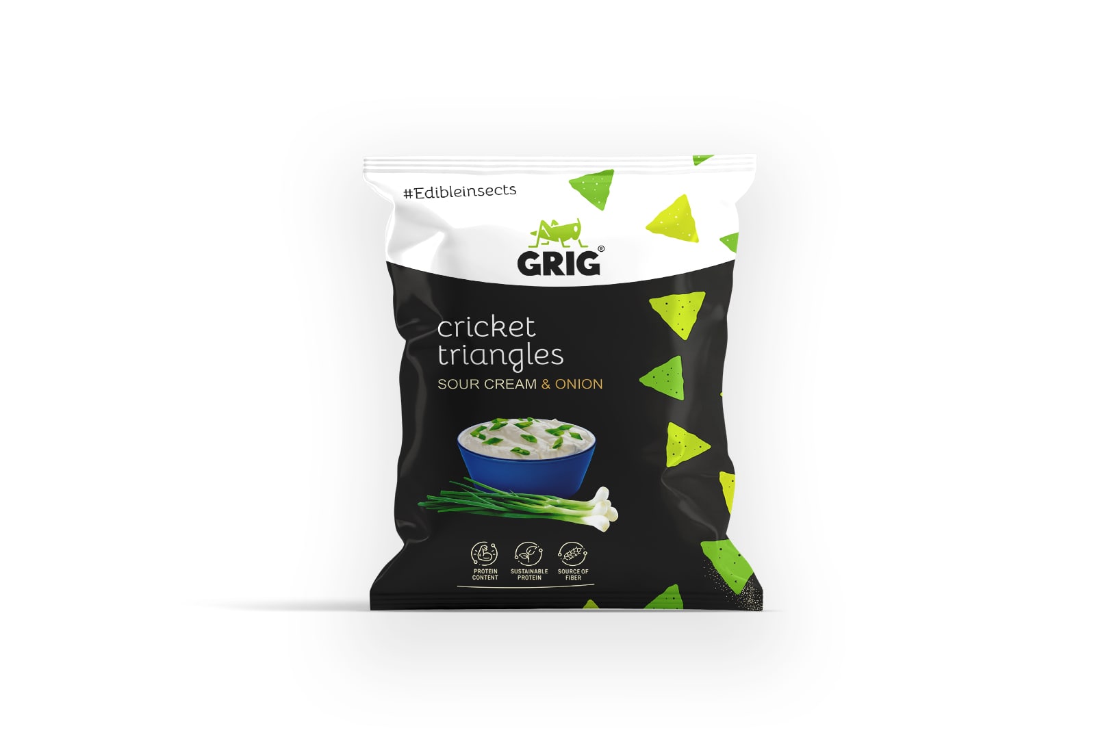 Grig Cvrččí trojhránky, 50 g Příchuť: Zakysaná smetana a cibule