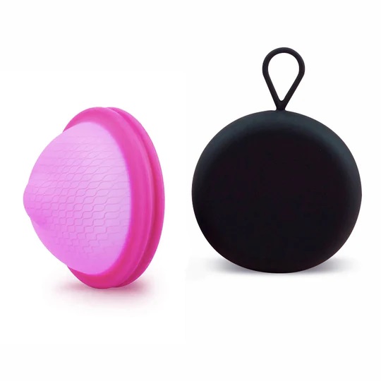 Bodylok Menstruační disk pack (disk+obal) - Malinová Velikost: L