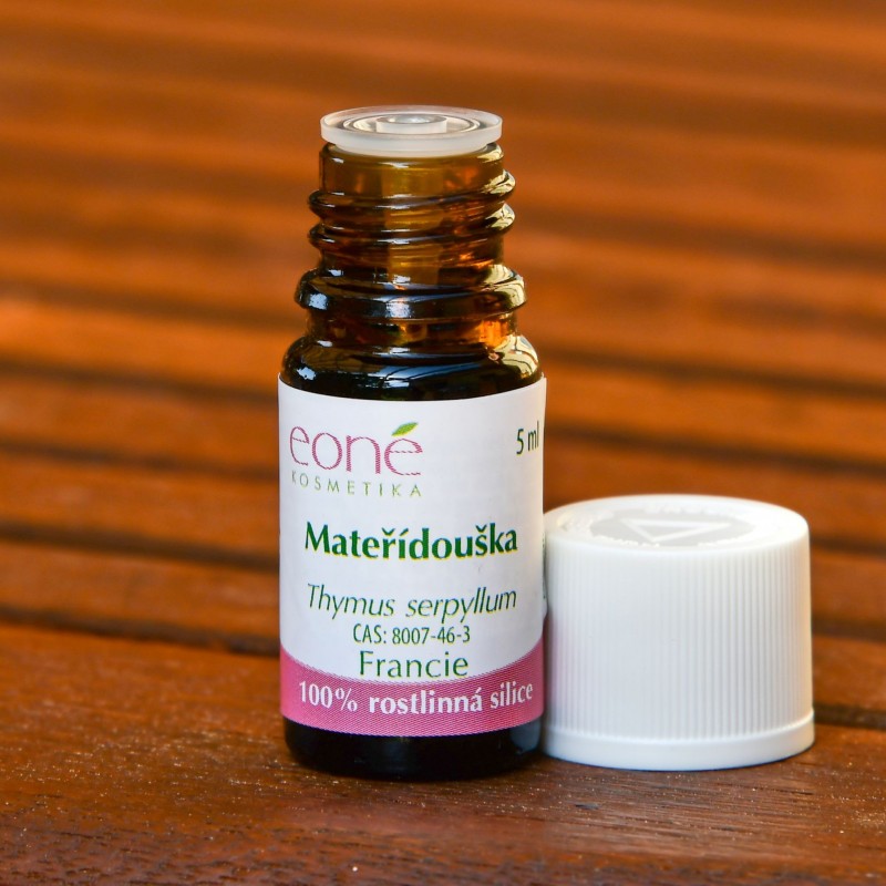 Eoné kosmetika s.r.o. Eoné Éterický olej MATEŘÍDOUŠKA Balení/objem: vzorek 2 ml