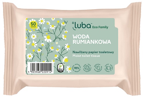 LUBA vlhčený toaletní papír - heřmánek, 50 ks