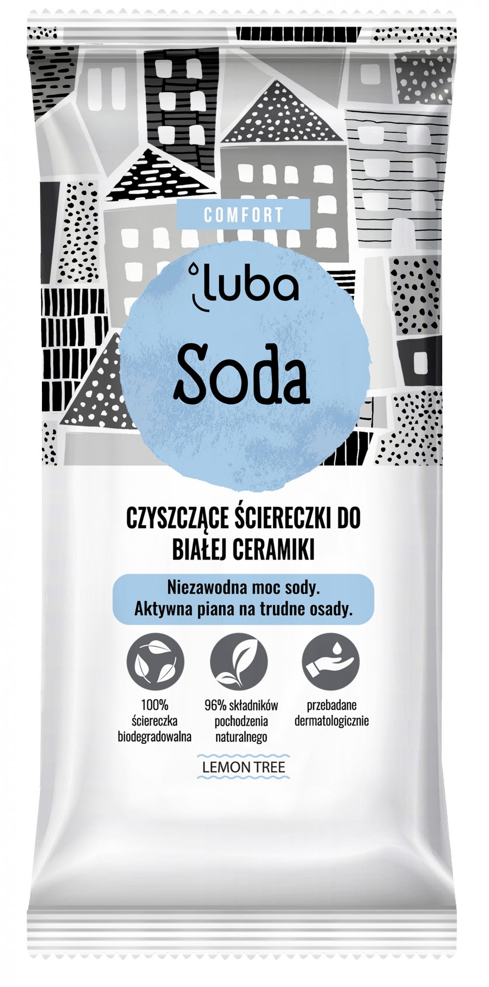 LUBA čistící ubrousky se sodou - koupelna, 24 ks