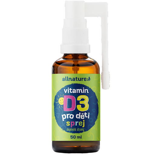 Allnature Vitamin D3 pro děti s MCT olejem ve spreji, 50 ml