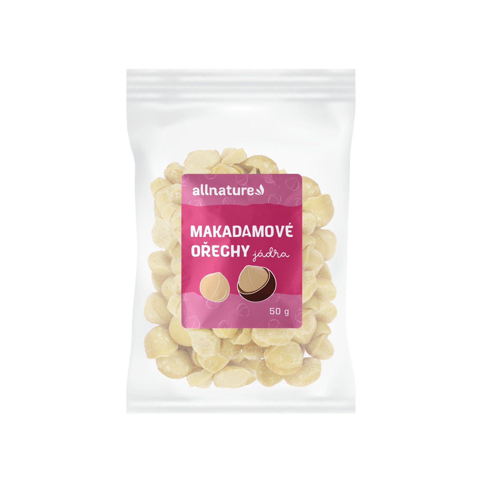 Allnature Makadamové ořechy, 50 g