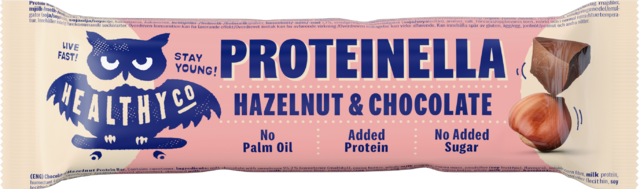 HealthyCo Proteinella Chocolate Bar - čokoláda/ lískový ořech, 35g