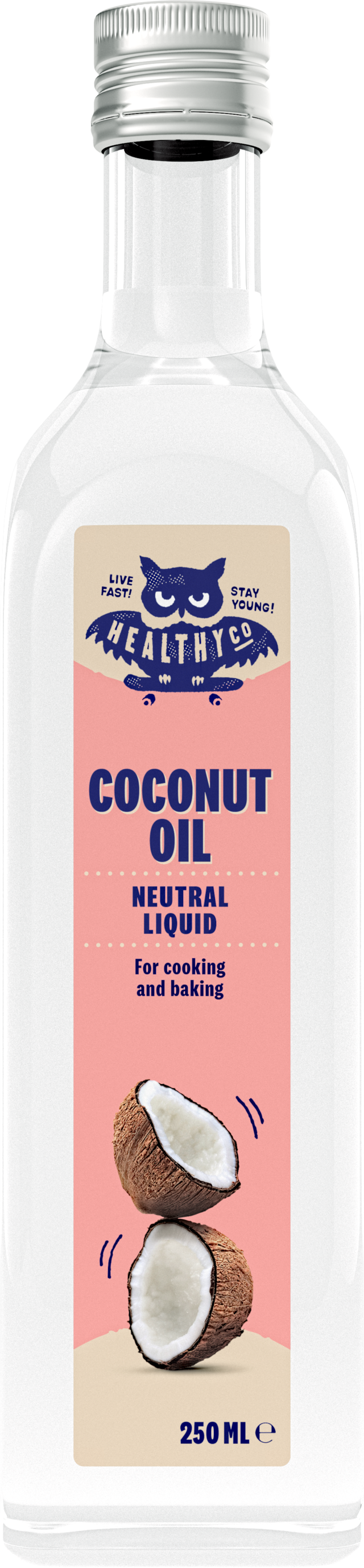 HealthyCo Tekutý kokosový olej – neutrální, 250ml