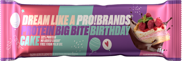 PROBRANDS PROTEIN BAR BIG BITE- birthday cake, 45g