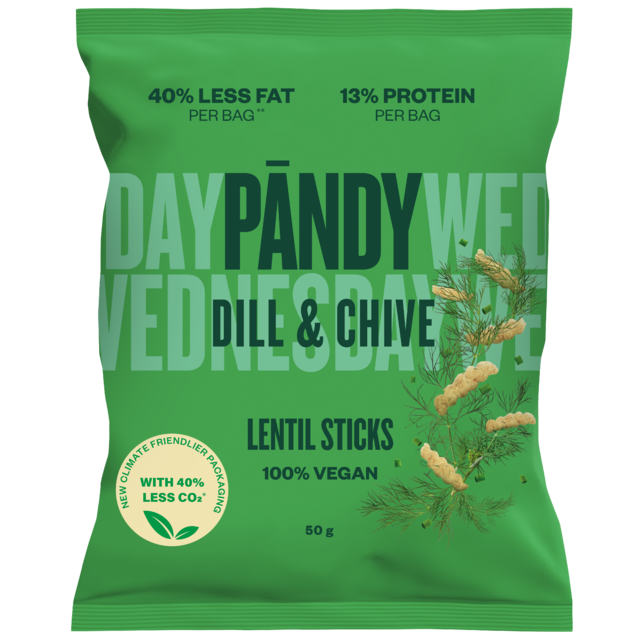 Pandy čočkové chipsy 50 g - kopr/pažitka