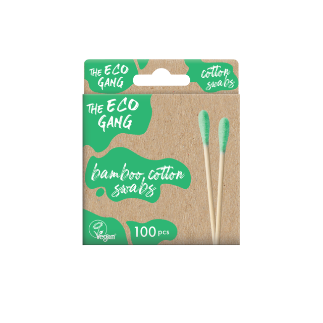 the ECO GANG Bambusové vatové tyčinky, 100ks Barva: Zelená