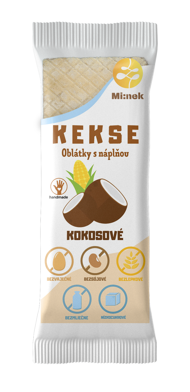 KEKSE Oplatky s kokosovou náplní, 1ks