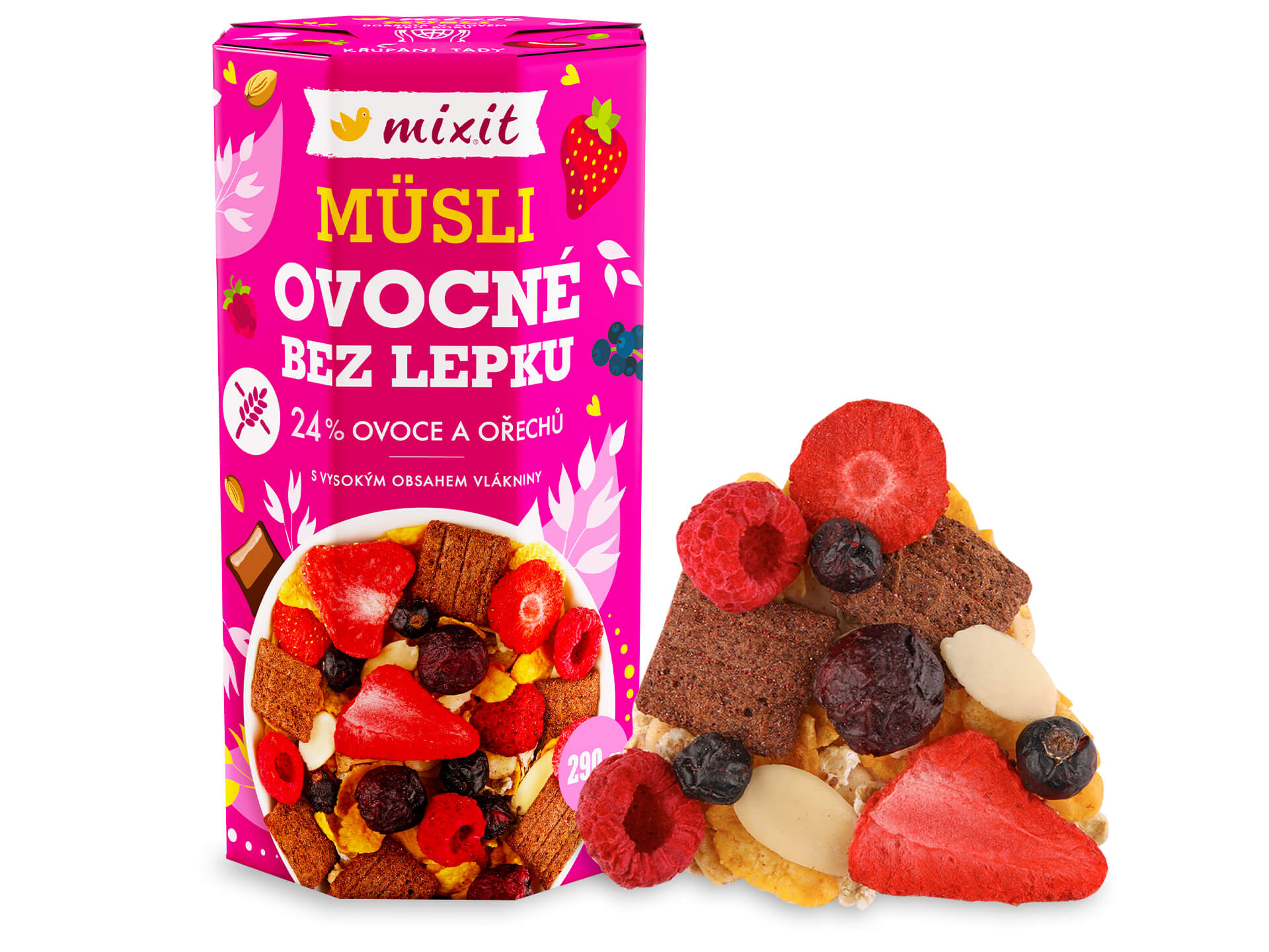 Mixit Ovocné müsli bez lepku, 290g