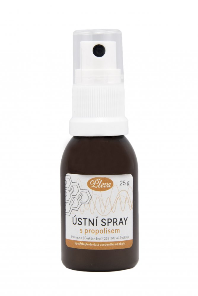 PLEVA Ústní spray s propolisem Hmotnost: 25 gramů