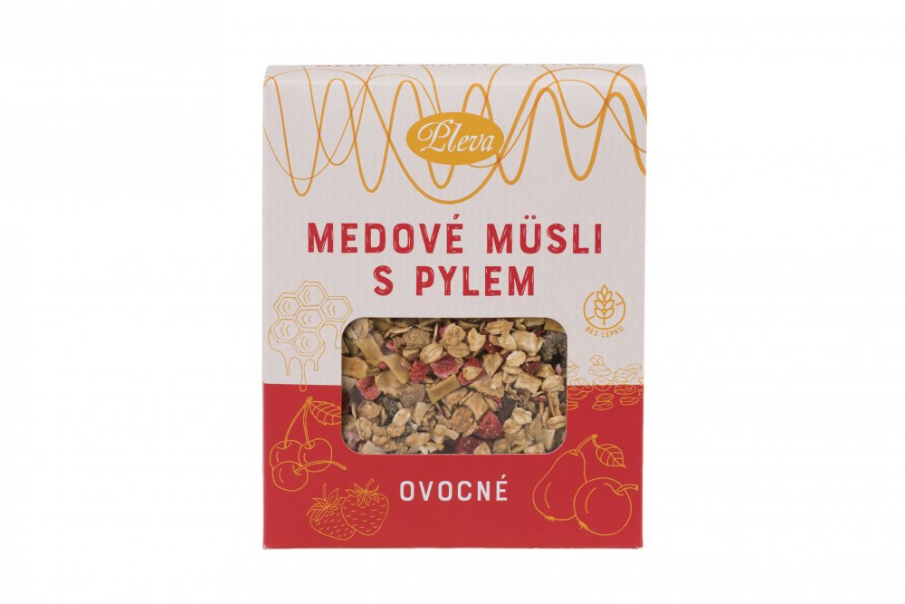 Pleva Medové müsli s pylem – ovocné, 370 g