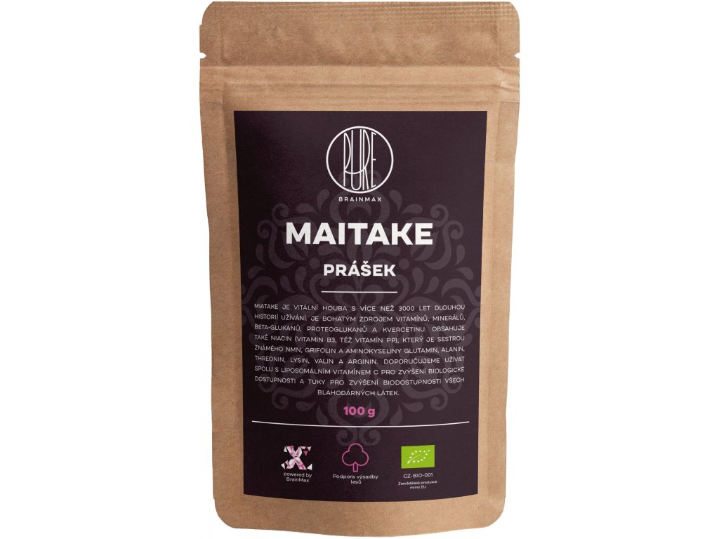 BrainMax Pure Maitake prášek BIO, 100g