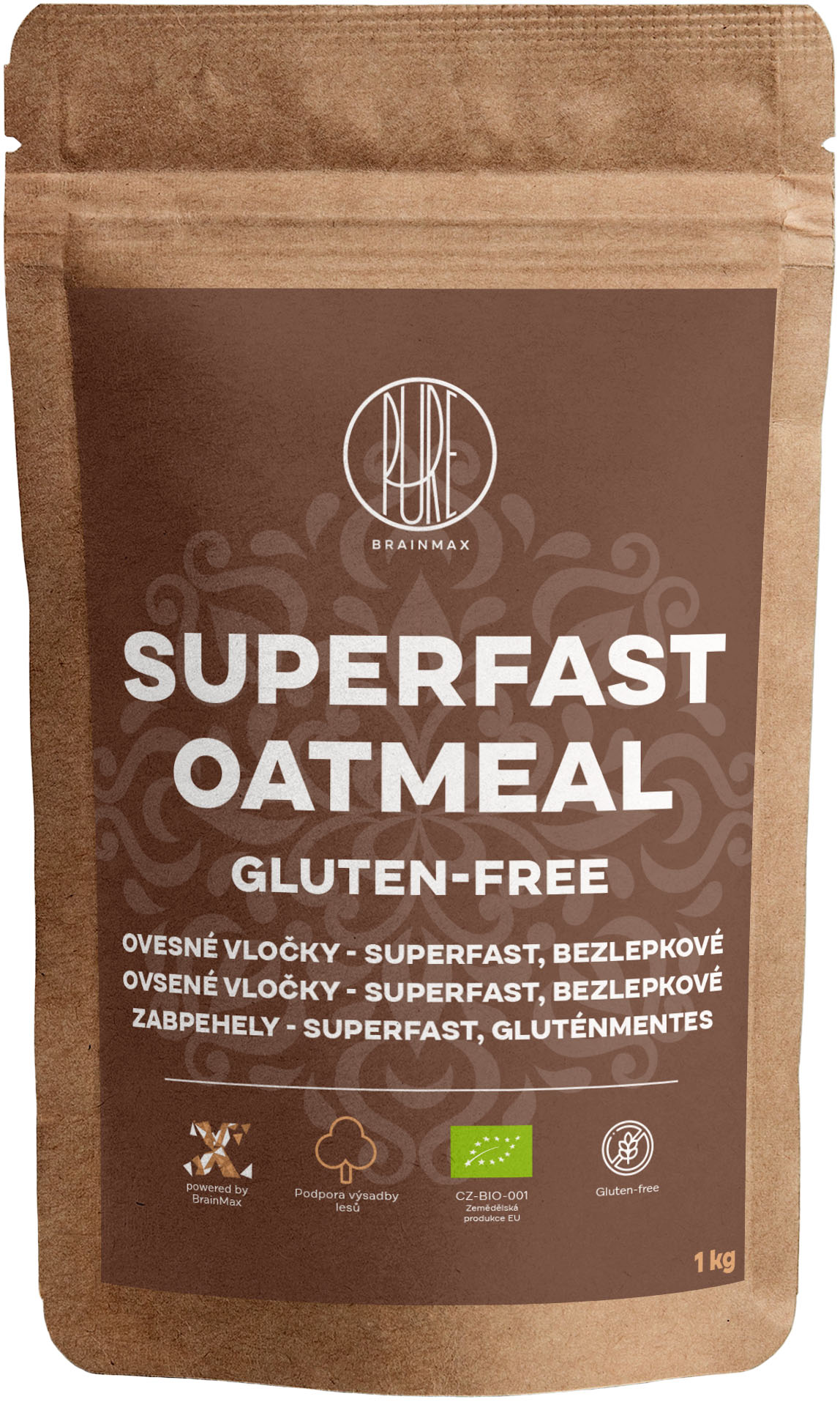 BrainMax Pure Superfast ovesné vločky Bezlepkové BIO 1000 g