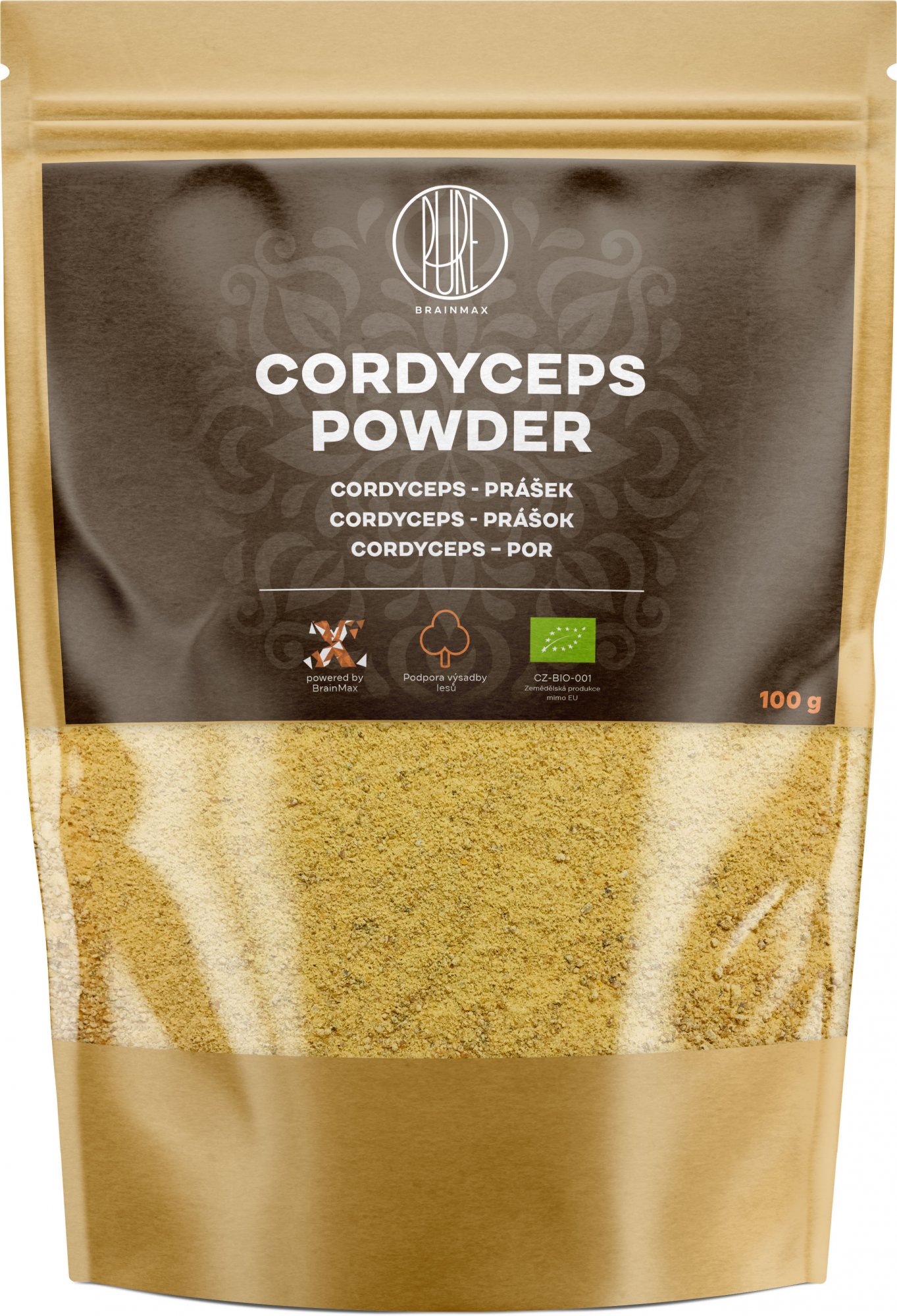 BrainMax Pure Cordyceps prášek BIO 100 g