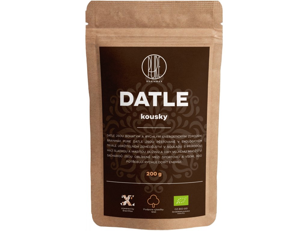 BrainMax Pure Datle sušené kousky BIO, 200 g