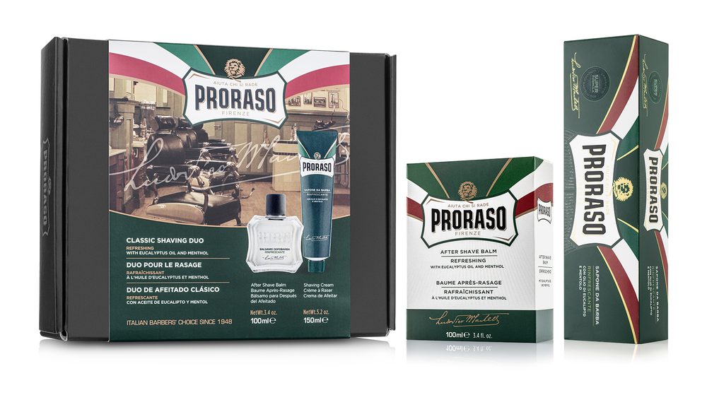 Proraso Dárková sada osvěžujícího krému a balzámu po holení- eukalyptus