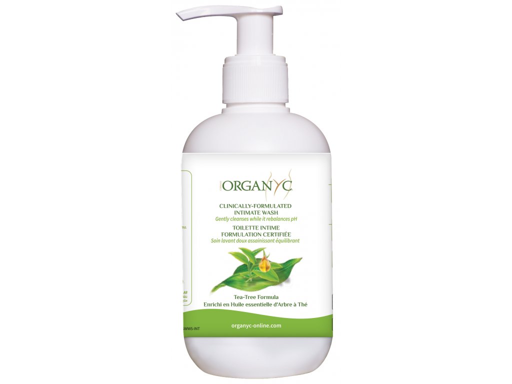 ORGANYC Sprchový gel pro citlivou pokožku a intimní péči s Tea Tree, 250 ml