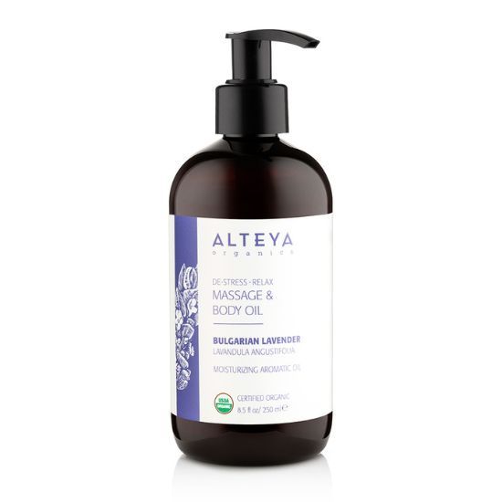 Alteya Organics Masážní tělový olej relaxační z levandule Alteya Organics, 250 ml