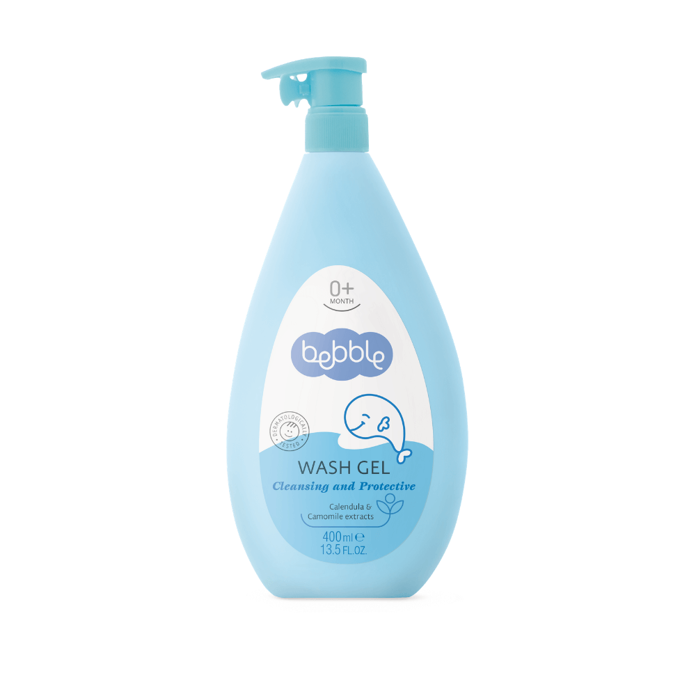 Bebble Dětský mycí gel s heřmánkem a měsíčkem lékařským Bebble, 400 ml