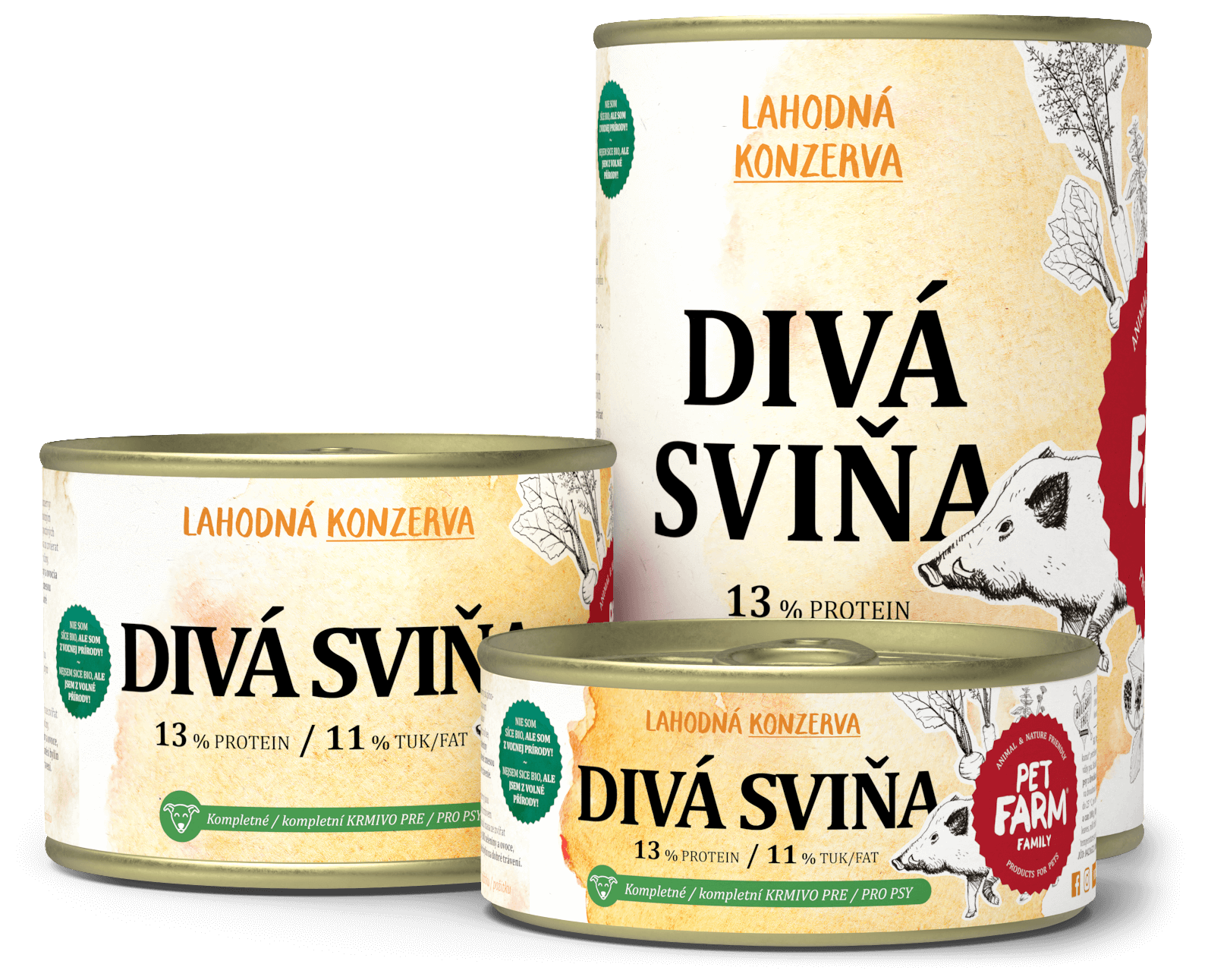 Pet Farm Family Divá sviňa konzerva pro psy 400g