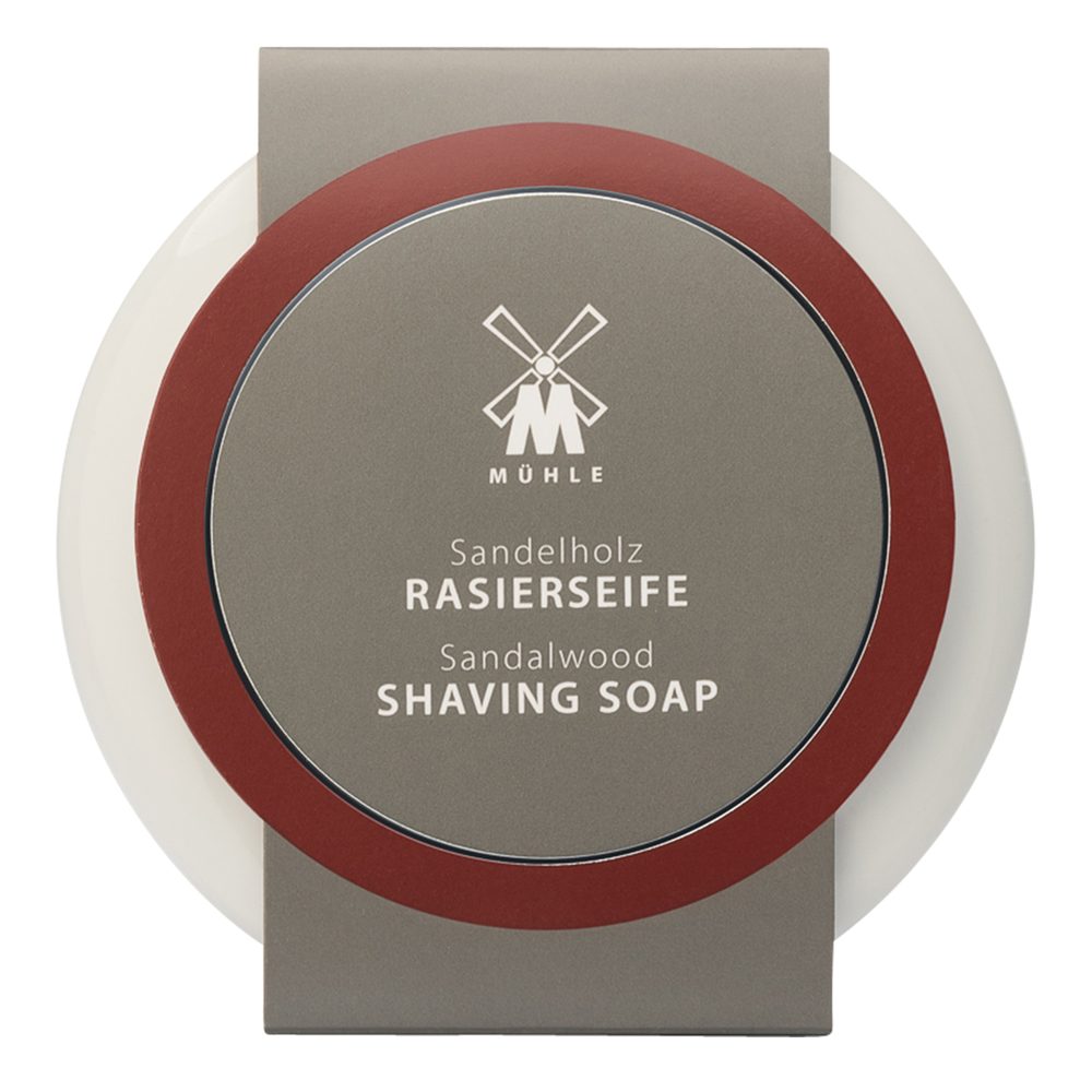 Mühle Mýdlo na holení Sandalwood v porcelánové misce, 65g
