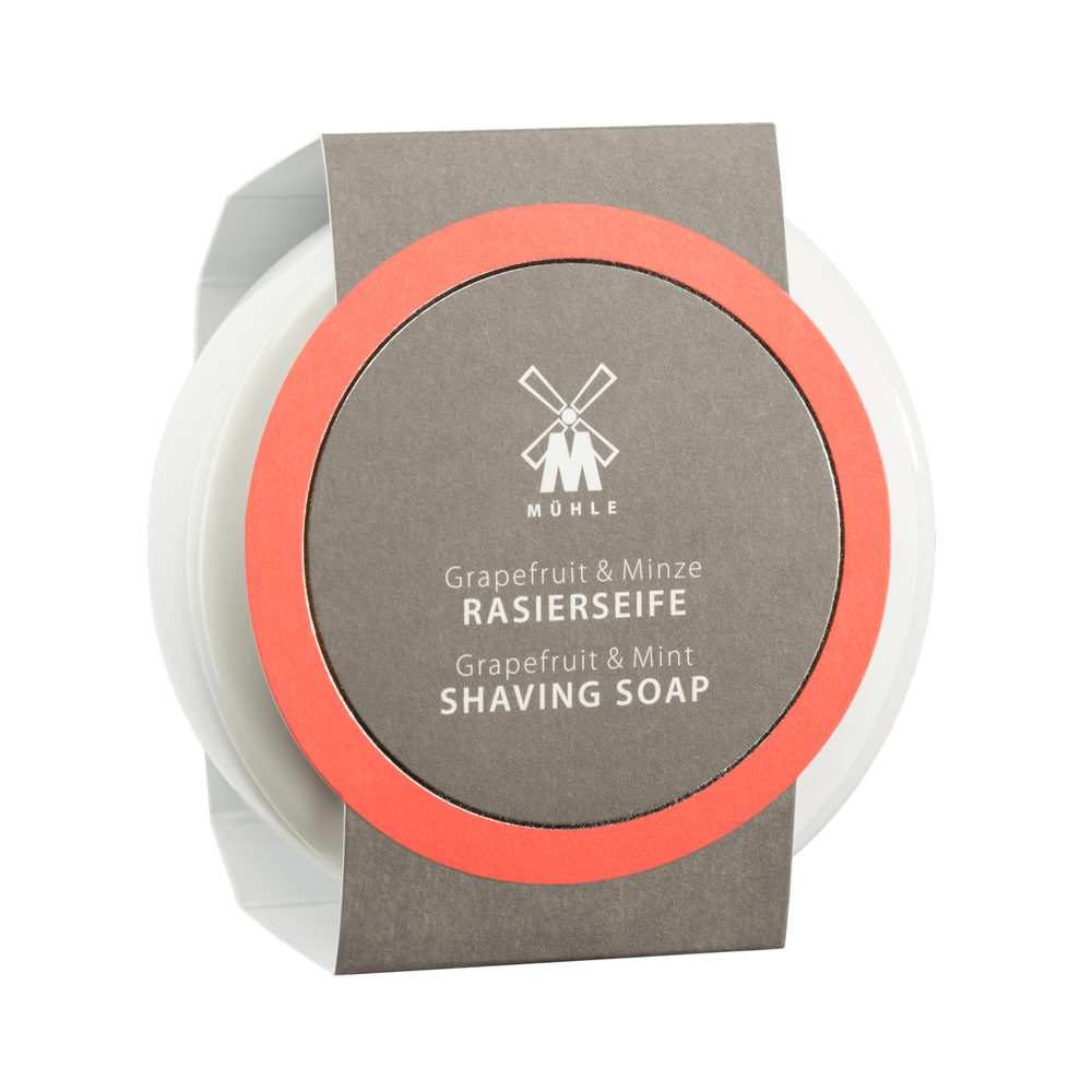 Mýdlo na holení Mühle Grapefruit & Mint v porcelánové misce, 65 g