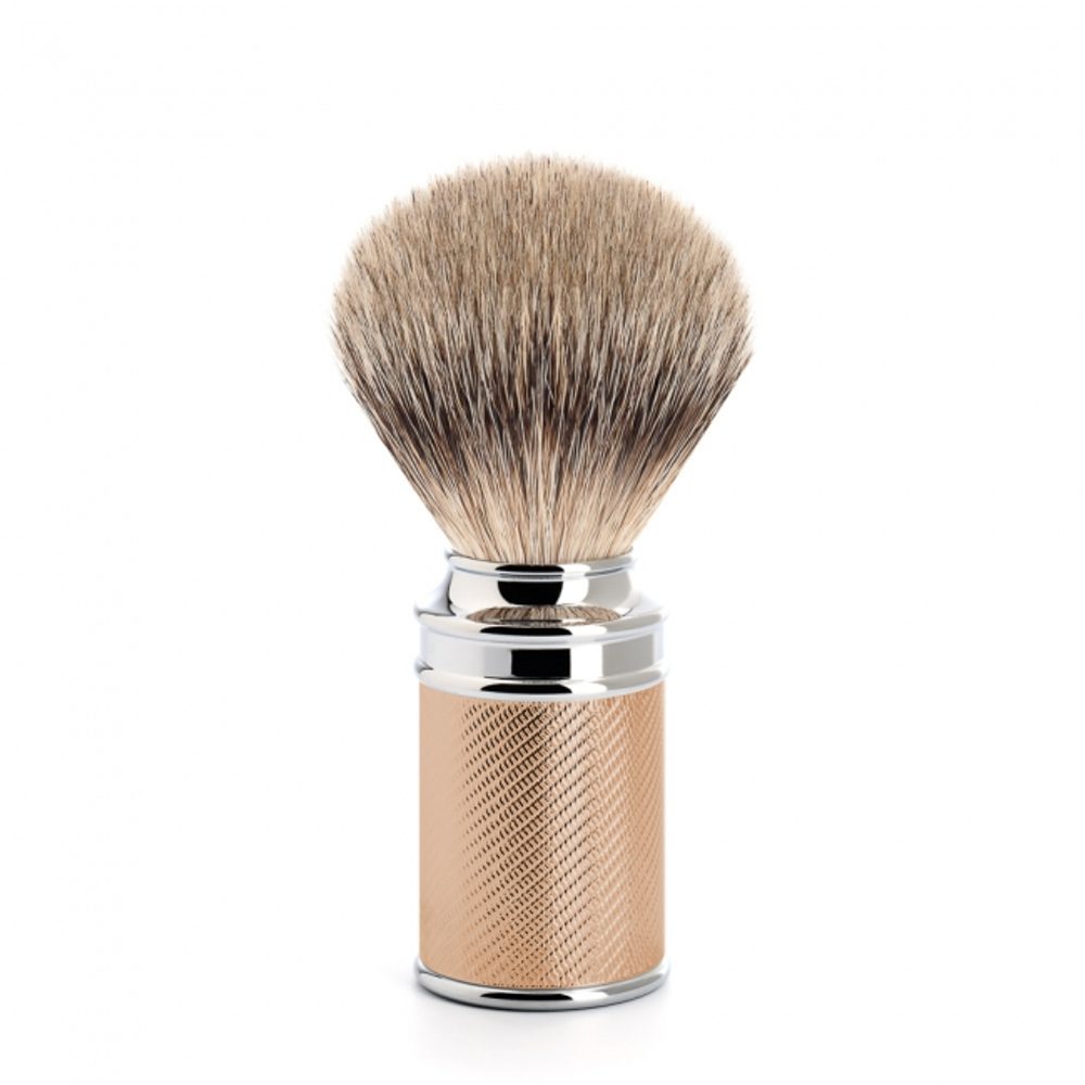 Mühle Štětka na holení z jezevčích štětin- silvertip badger, rosegold