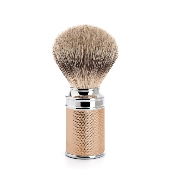Mühle Štětka na holení z jezevčích štětin- silvertip badger, rosegold