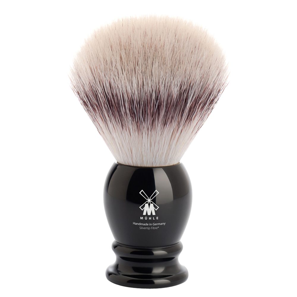 Mühle Velká štětka na holení Classic ze syntetických štětin (Silvertip Fibre®, černá pryskyřice), 1ks