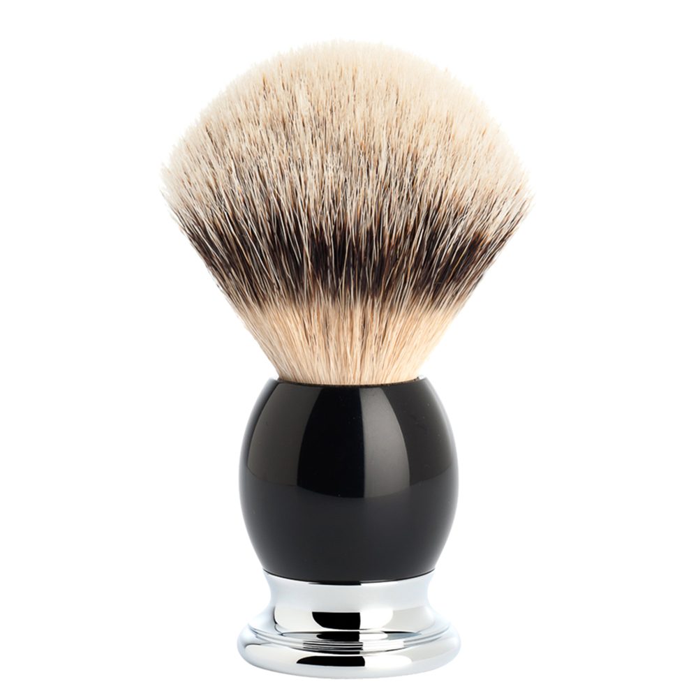 Mühle Velká štětka na holení Sophist z jezevčích štětin (silvertip badger, černá pryskyřice), 1ks