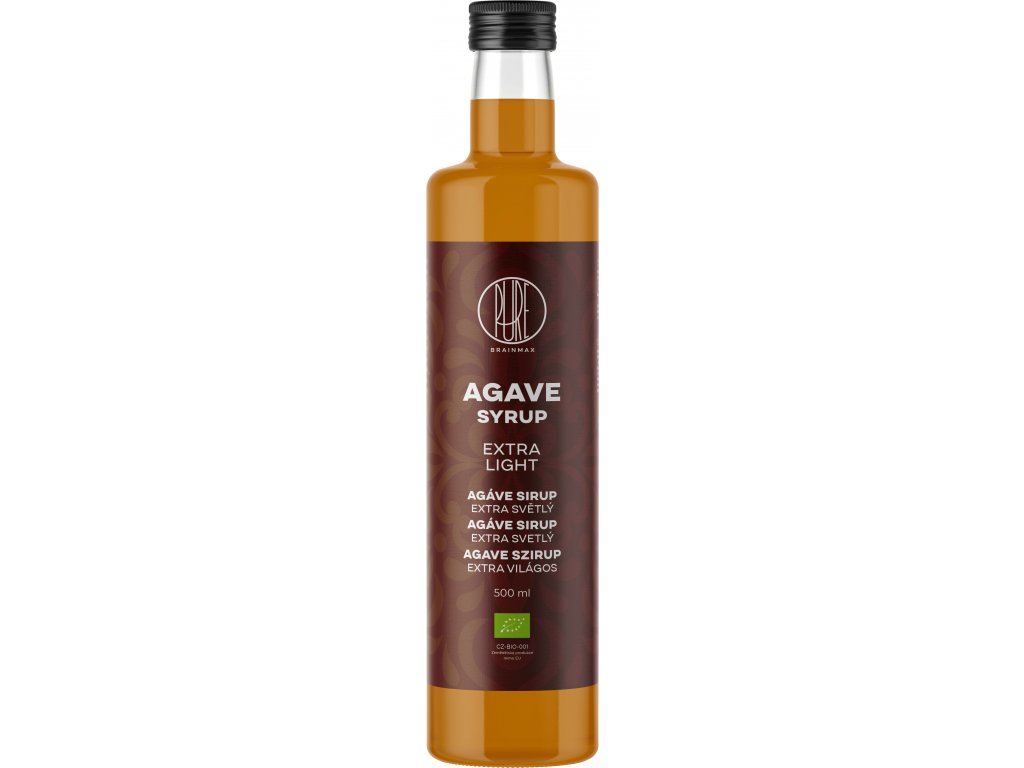 BrainMax Pure Agáve sirup - extra světlý BIO, 500 ml