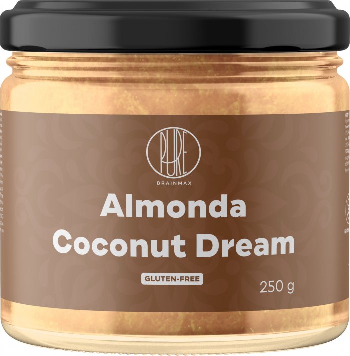 BrainMax Pure Almonda, Coconut Dream, Mandlový krém s kokosem, 250 g
